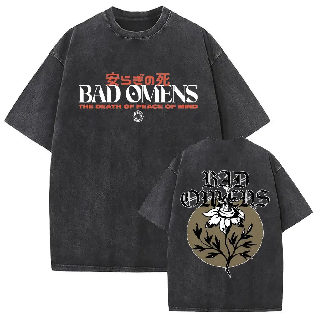 Washed Vintage Bad Omens Graphic Tshirt