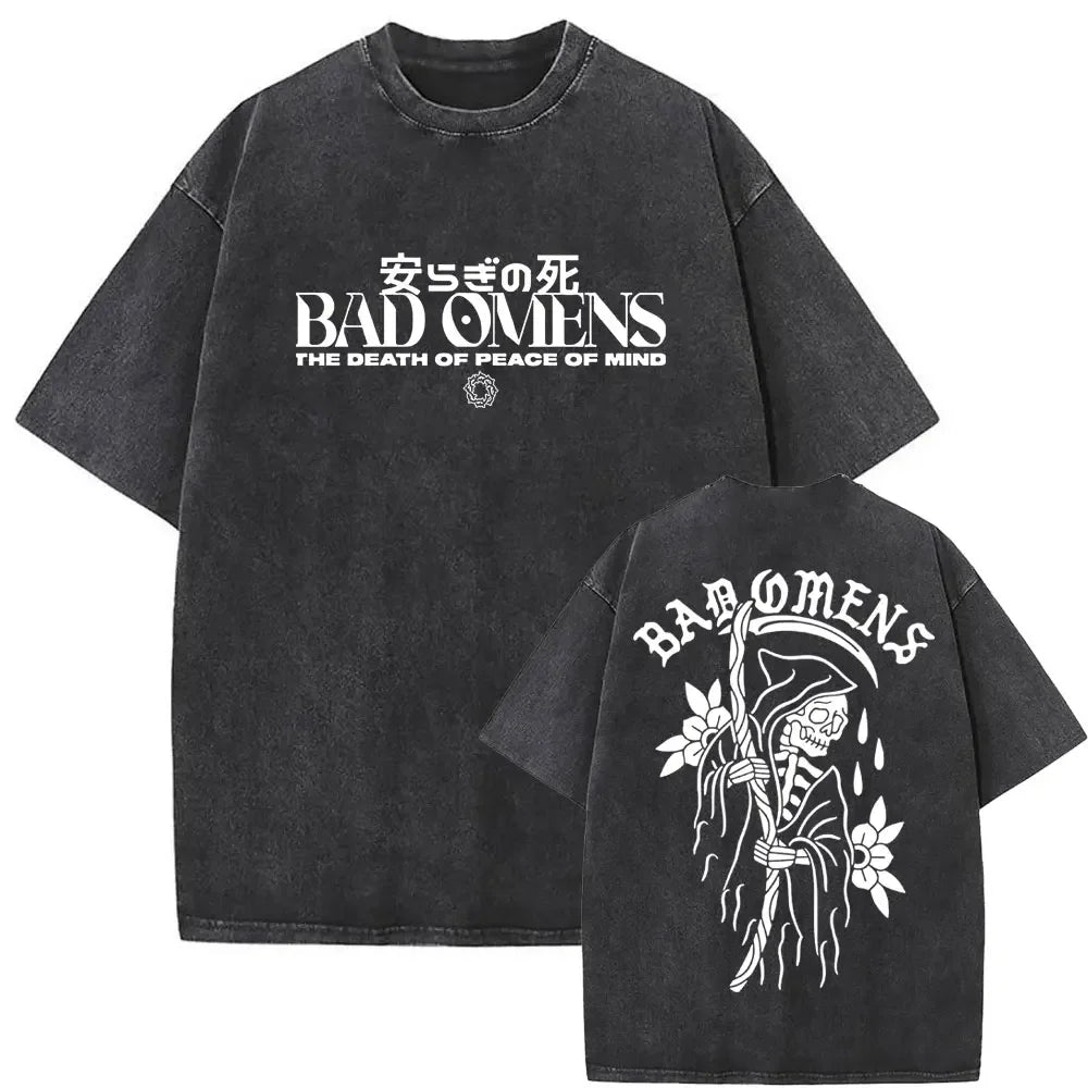 Washed Vintage Bad Omens Graphic Tshirt