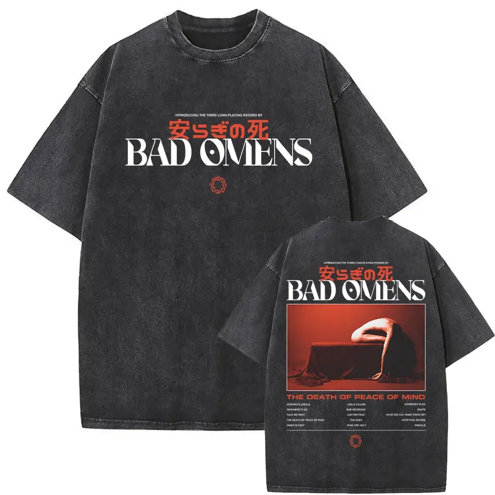 Washed Vintage Bad Omens Graphic Tshirt