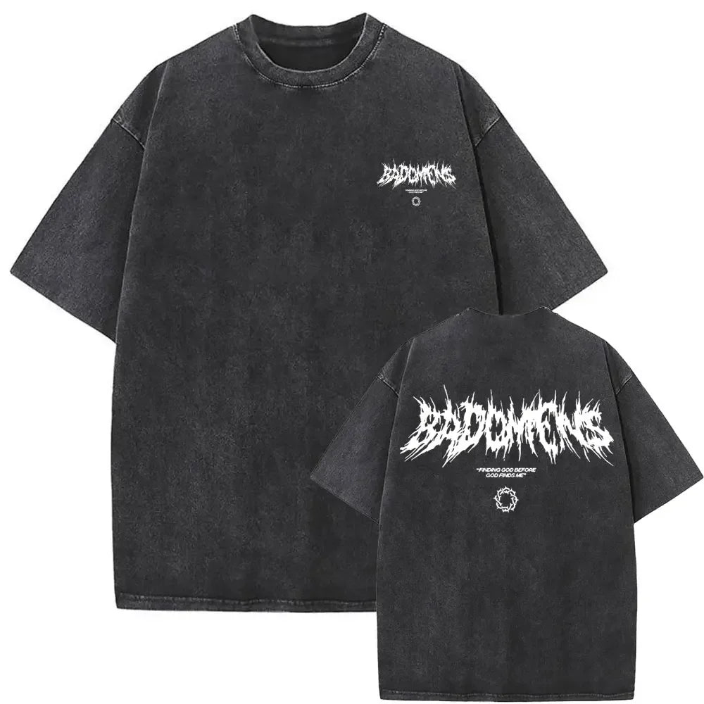Washed Vintage Bad Omens Graphic Tshirt