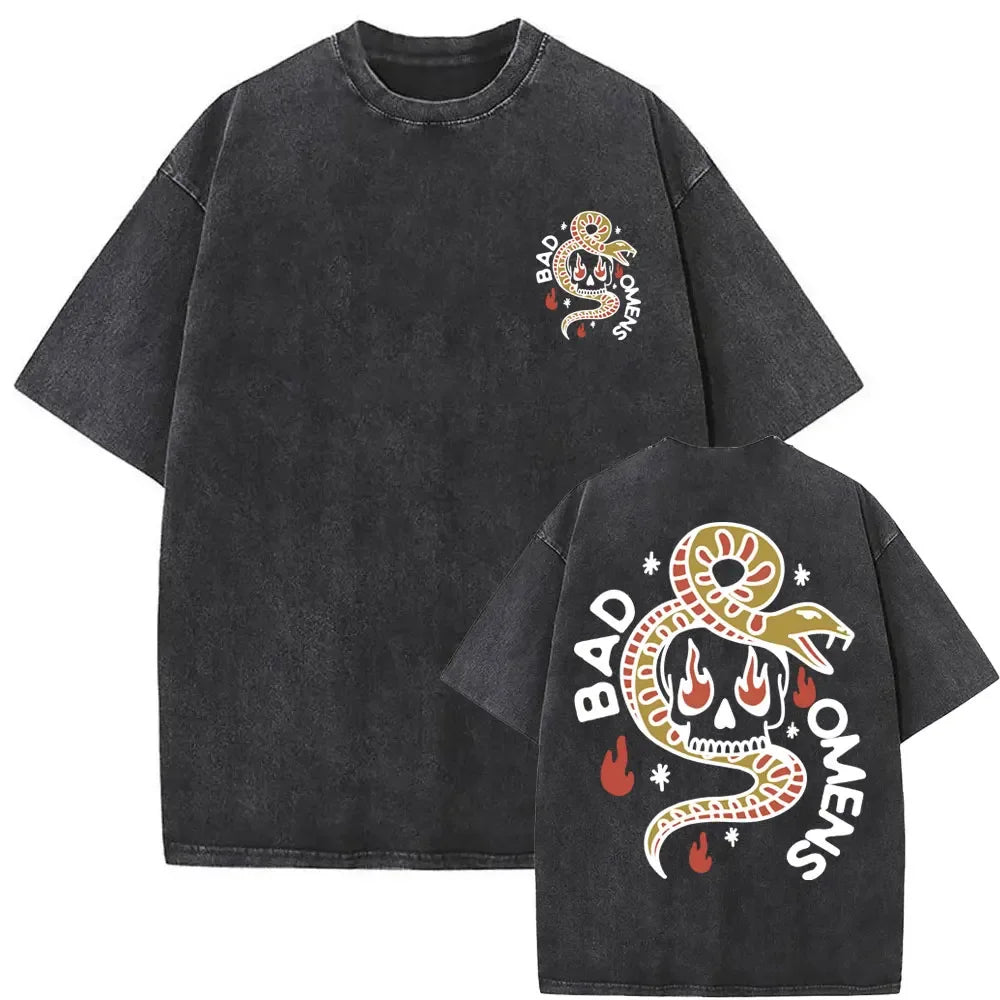 Washed Vintage Bad Omens Graphic Tshirt