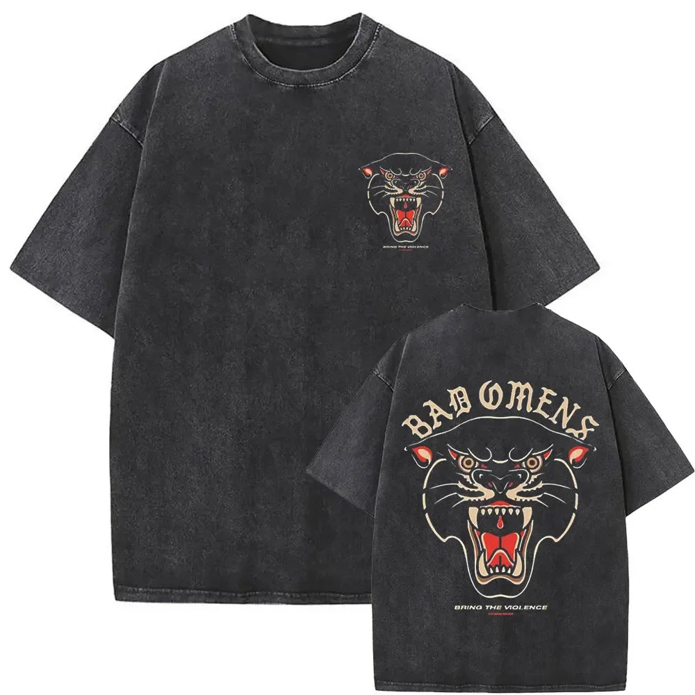 Washed Vintage Bad Omens Graphic Tshirt