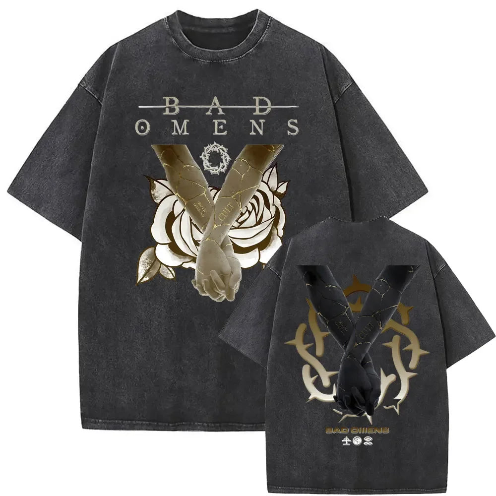 Washed Vintage Bad Omens Graphic Tshirt