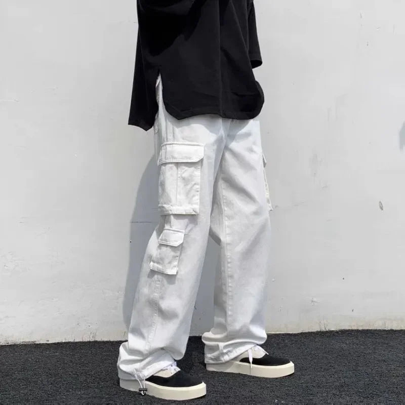 Men's White Cargo Pants