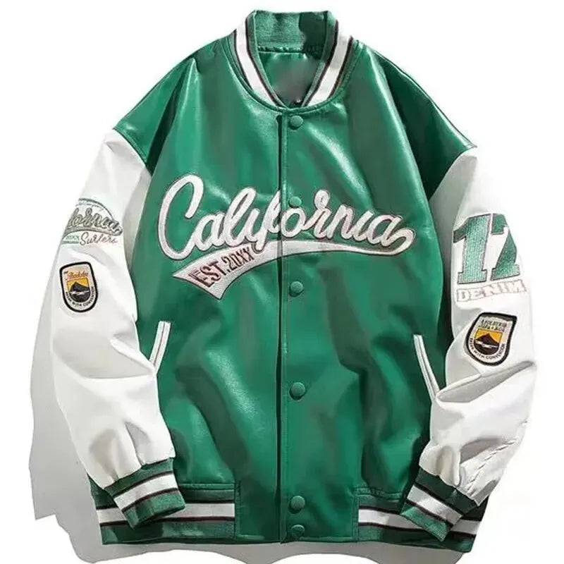 Embroidery Pilot Baseball leather jacket