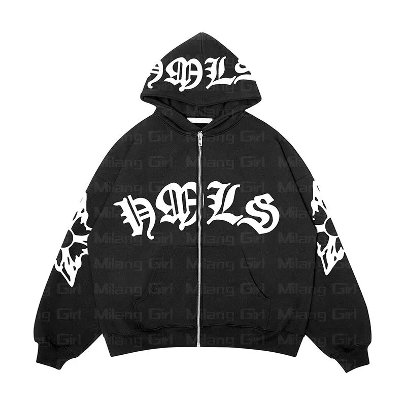 Snowflake Graphic Zip-Up