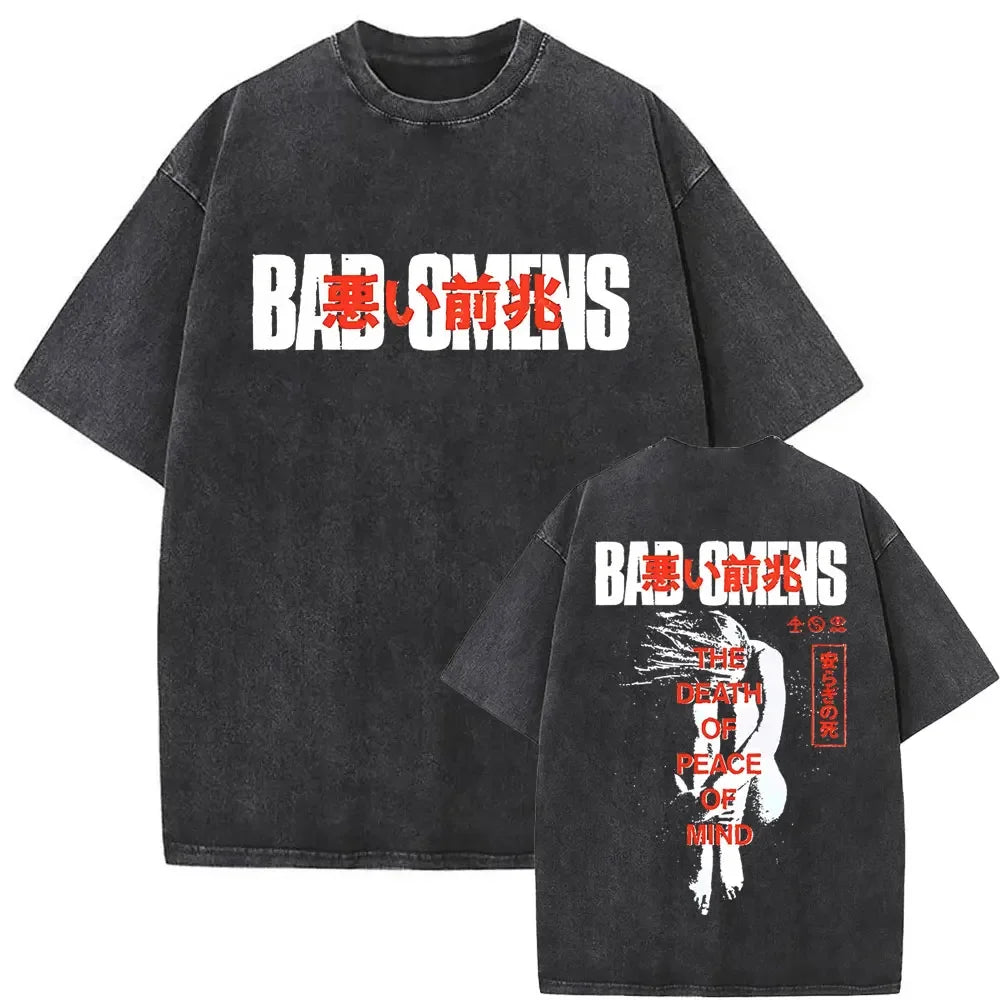 Washed Vintage Bad Omens  Graphic Tshirt