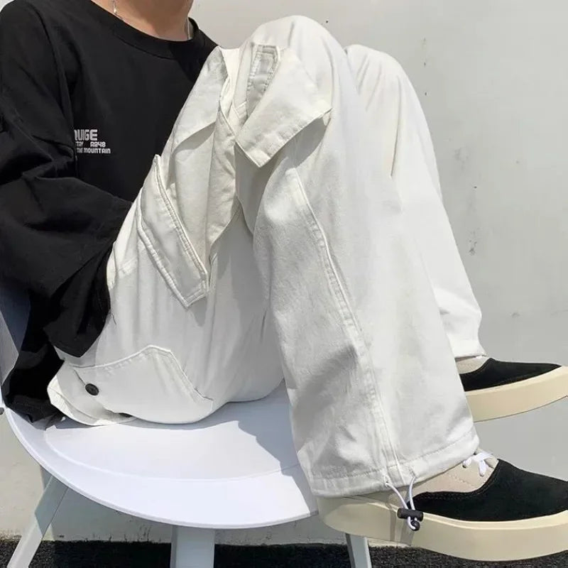 Men's White Cargo Pants