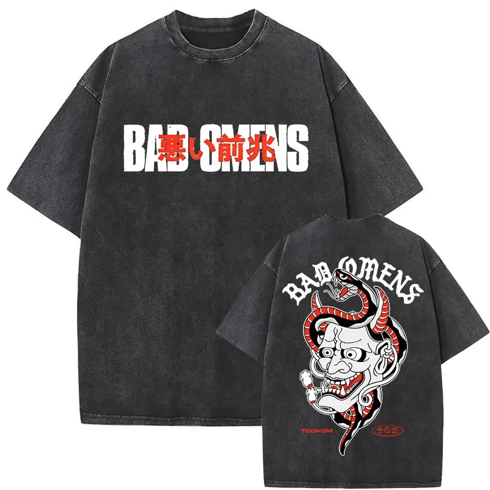 Washed Vintage Bad Omens  Graphic Tshirt