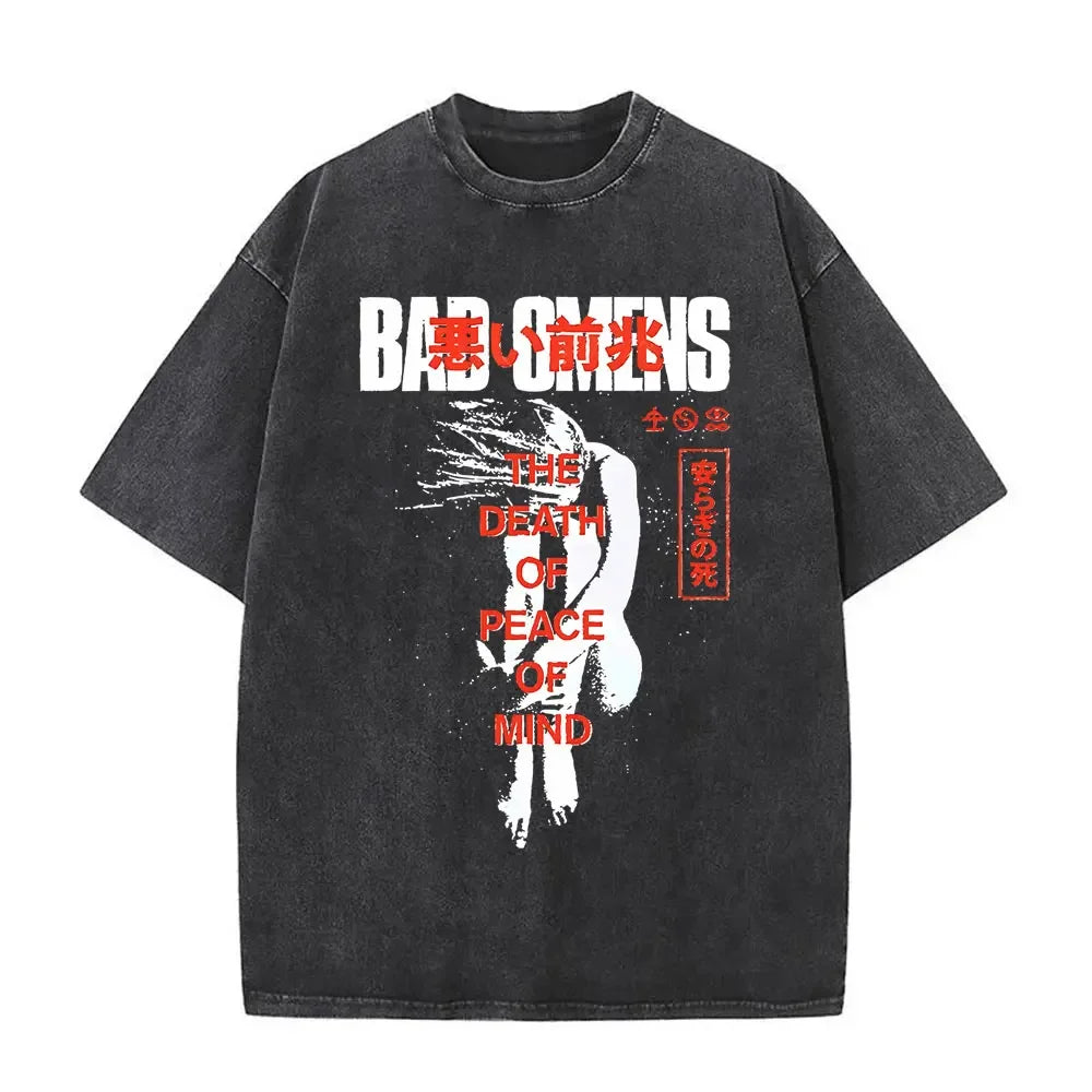 Washed Vintage Bad Omens  Graphic Tshirt