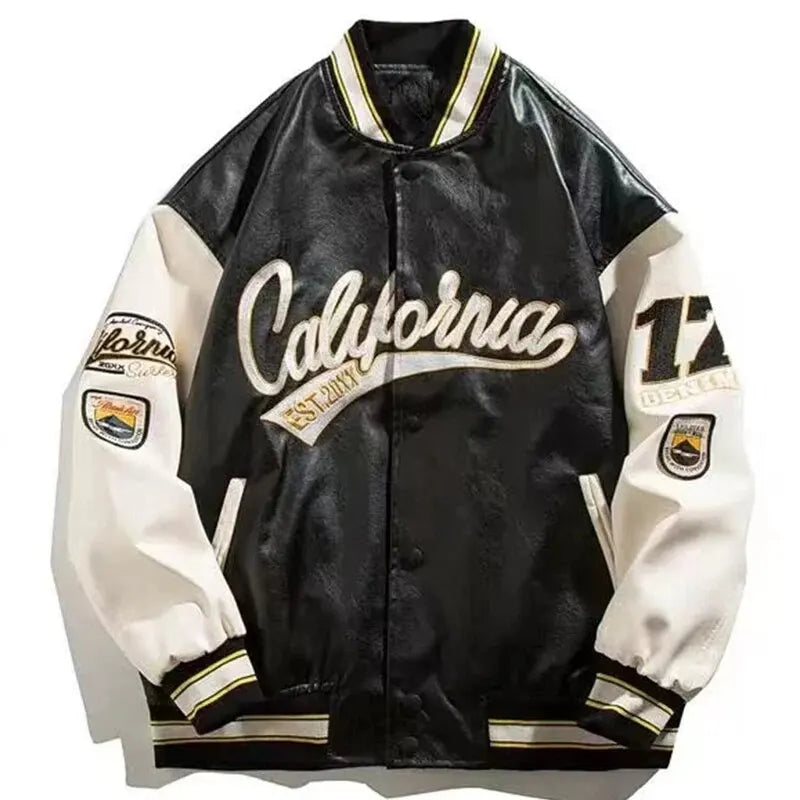 Embroidery Pilot Baseball leather jacket