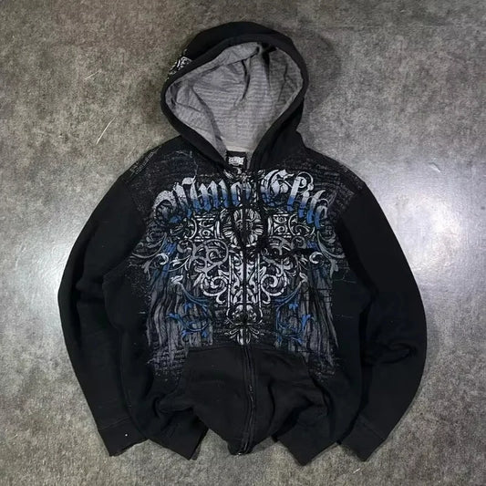 Graphic Zip-Up Hoodie