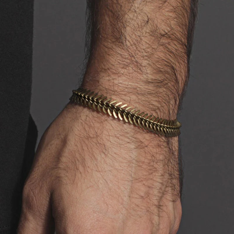 Spine Brass Bracelet