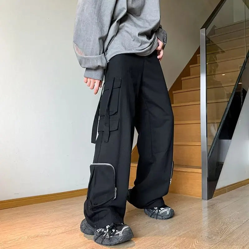 Men's Black Oversized Cargo Pant