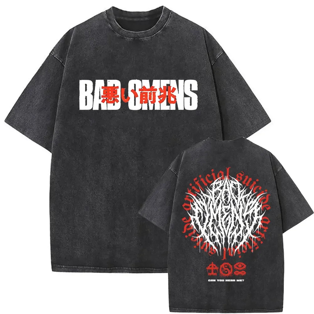 Washed Vintage Bad Omens  Graphic Tshirt