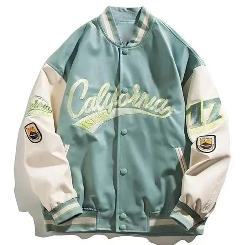 Embroidery Pilot Baseball leather jacket