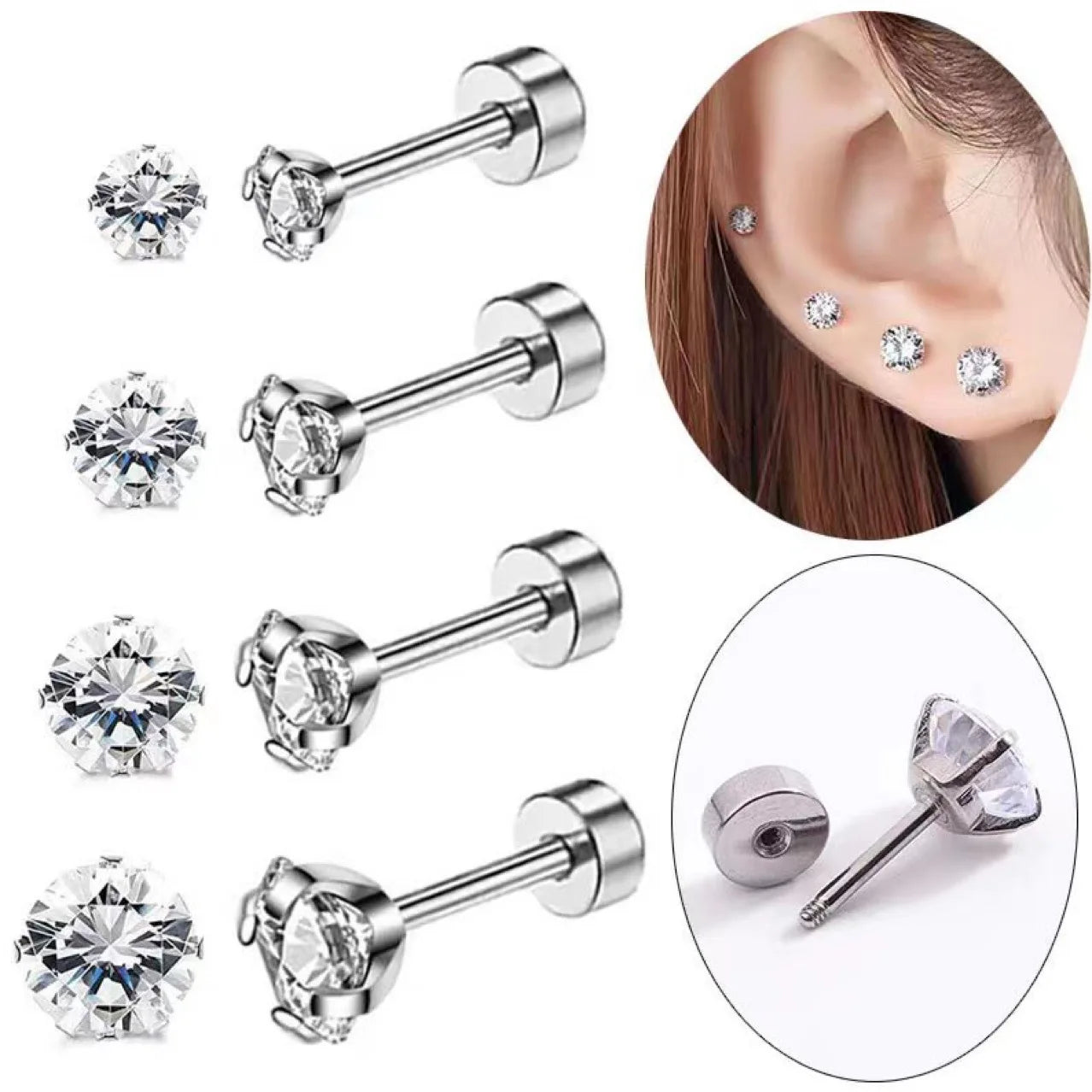 Cubic Zirconia Piercing