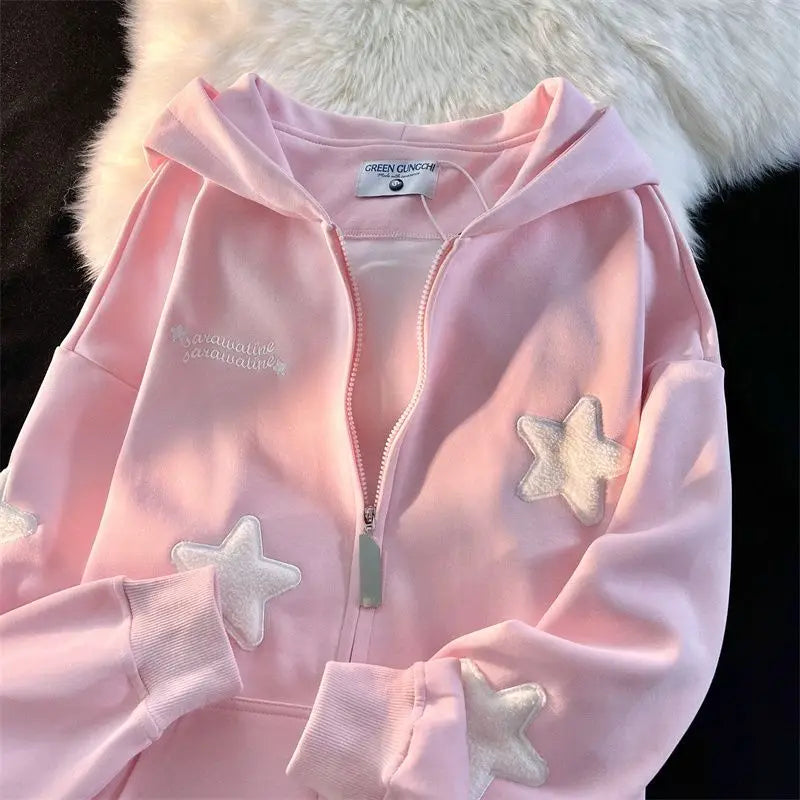 Star Hoodie Zip Up