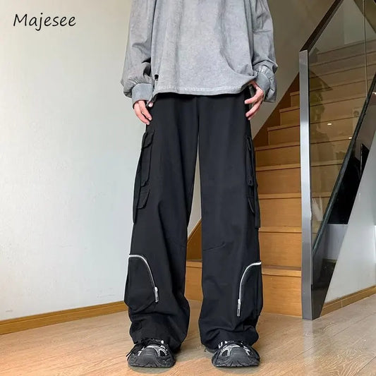 Men's Black Oversized Cargo Pant