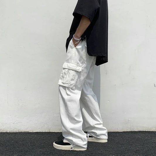 Men's White Cargo Pants