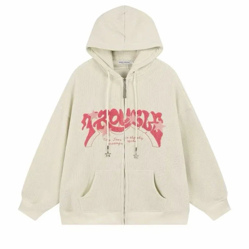 Corduroy Foam Print Zip up