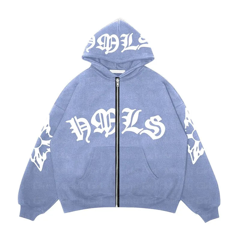 Snowflake Graphic Zip-Up