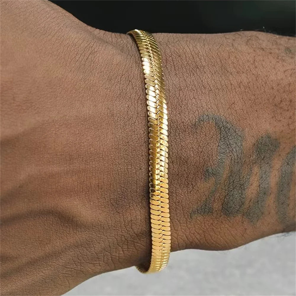 Gold Snake Skin Bracelet