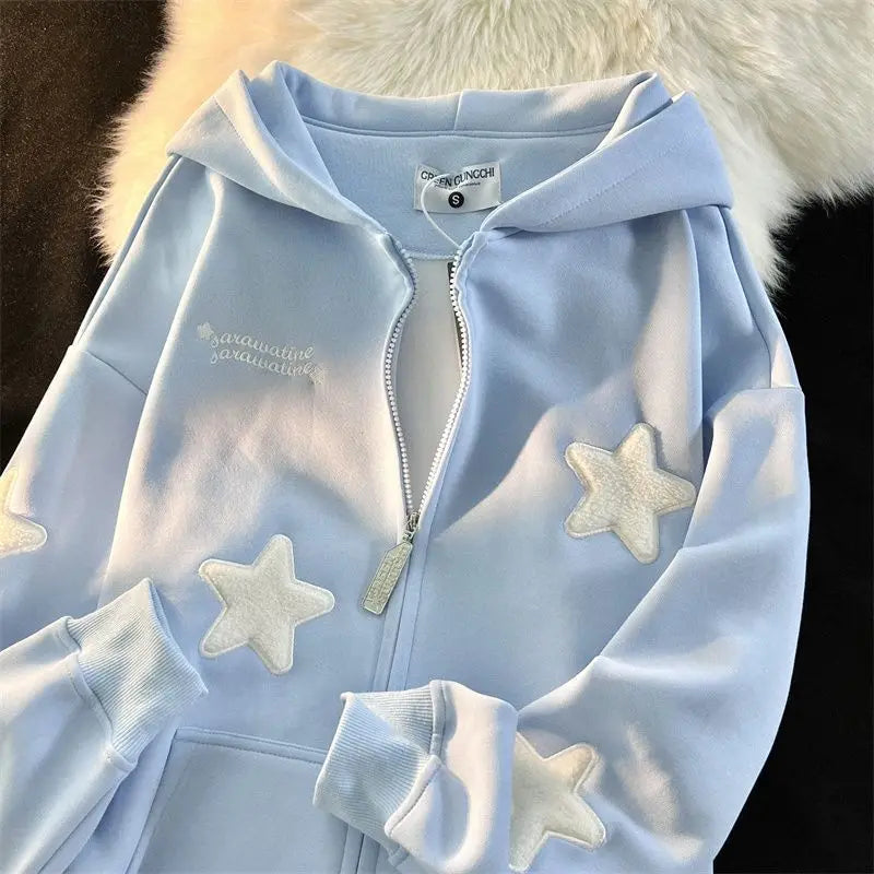 Star Hoodie Zip Up