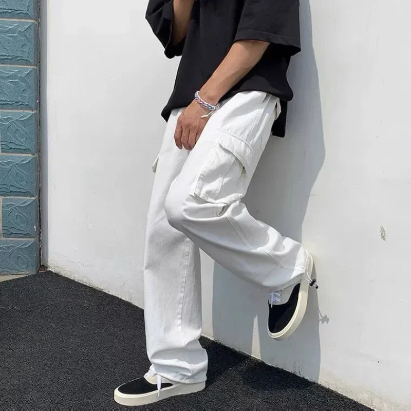 Men's White Cargo Pants